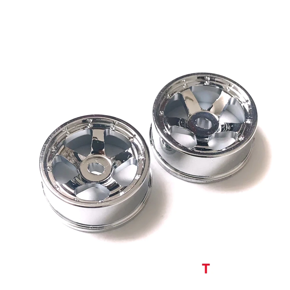 MINI-Z AWD Metal Wheel Silver Plating (Diameter 20mm, Offset +1, 2PCS)