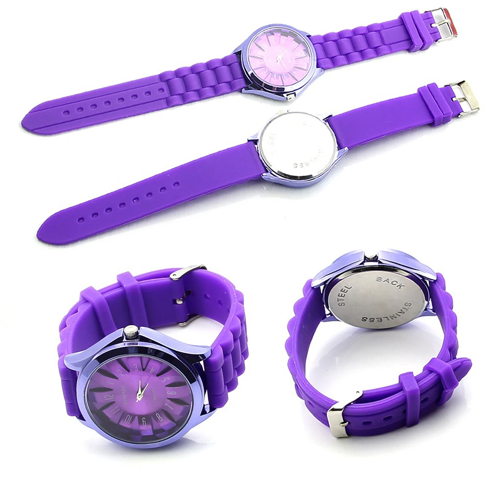 Casual Silicone Clock Jelly Band Flower Dial Sports Style Watch Men Women Quartz Wrist Watch Ladies Dress Watches Gift Luxury