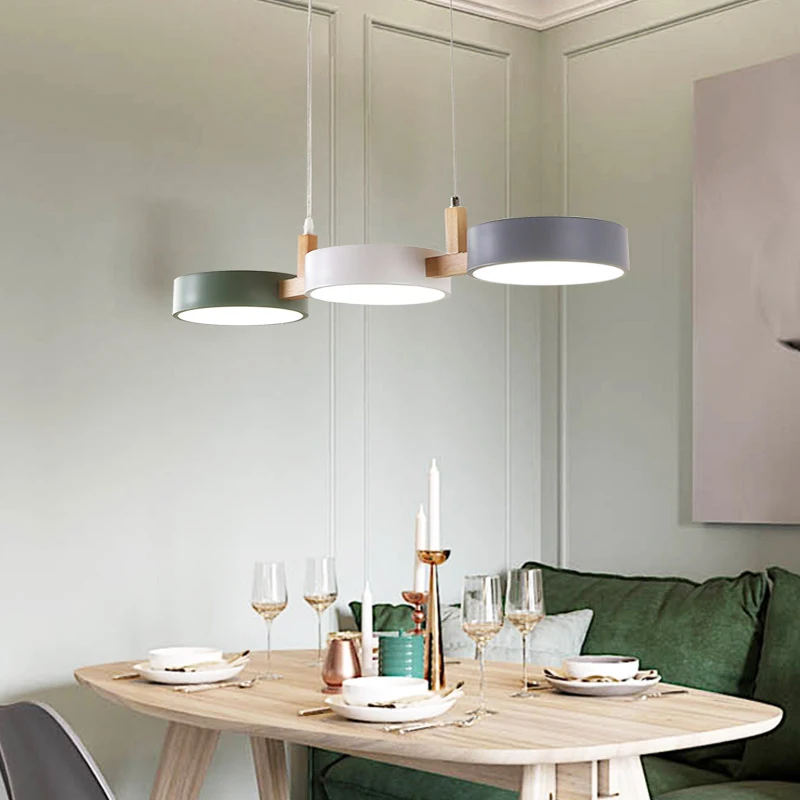 Lámpara colgante Led moderna para comedor, candelabro de techo de estilo minimalista, luz colgante decorativa para cafetería y Bar, candelabro de