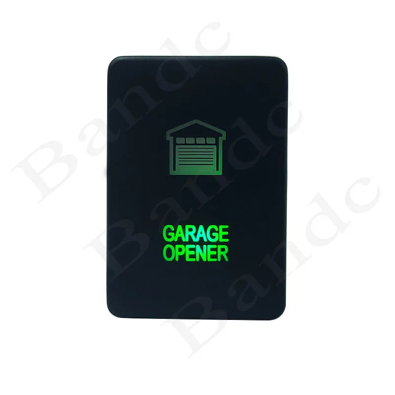 3A 12V GARAGE OPENER On/Off Momentary Push Button Switch Dual GREEN Led Light for Toyota Prado 150 Car Interior Parts With Wires 5