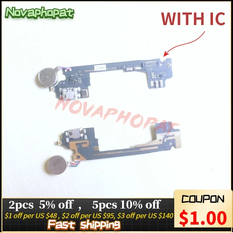 

10PCS Novaphopat For Alcatel Idol 3 OT6045 6045 6045Y USB Charging Dock Port Charger Connector Microphone Board Flex Cable