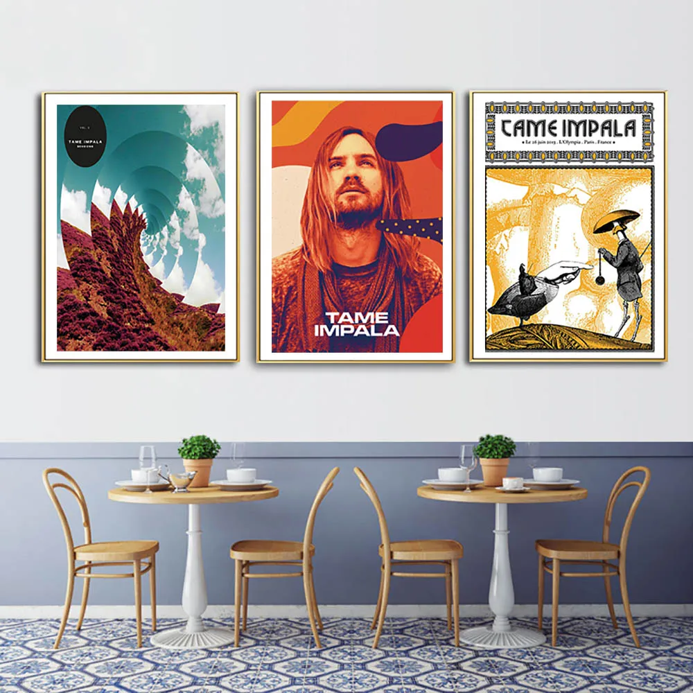 Tames Impalas Psychedelic Rock Music Band Tour Canvas Prints Picture Modular Paintings For Living Room Poster On The Wall Home