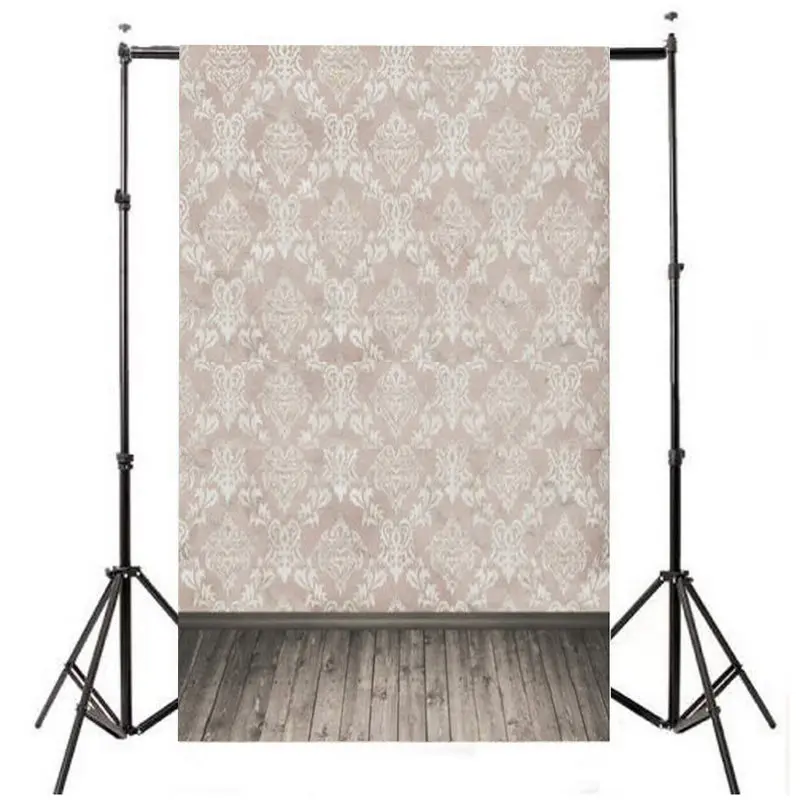 3x5ft Vinyl Gray Damask Photography Backdrop Solid Color Floor Photo Background