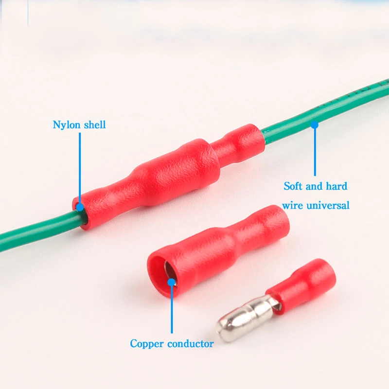 Female and Male Insulated Electric Connector Crimp Bullet Terminal for Audio Wiring terminals MPD FRD Connectors 22-16AWG