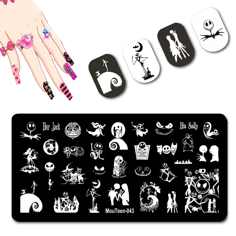 Occident Underwear Nail Art Design Swimsuit Girl Nail Stamping Plates Blade Lips Nail Art Template Nails Molds #046