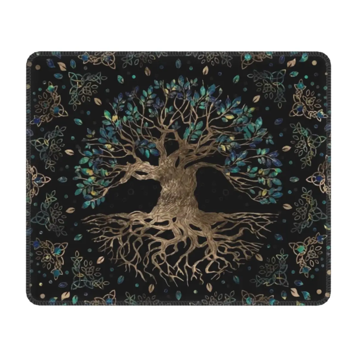 Tree Of Life Ornament Viking Gaming Mouse Pad Non Slip Rubber Mousepad Vikings Valhalla Office Desktop Mat PC Table Decor Cover