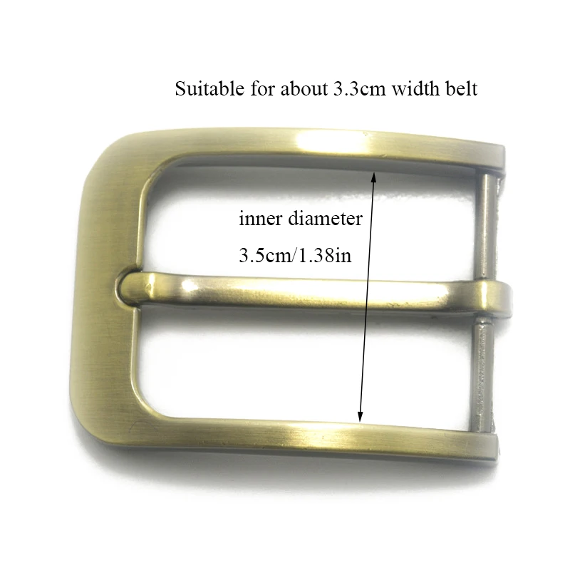 35mm Men's Solid Buckle Accessories Metal Pin Buckle Black Silver Bronze Fashion Waistband Buckles Belt DIY Leather Craft Buckle