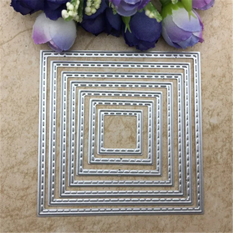 Frames Square Card Metal Cutting Dies Stencils Scrapbooking Decorative Embossing Folder Carbon Steel Paper Card DIY Die Cuts