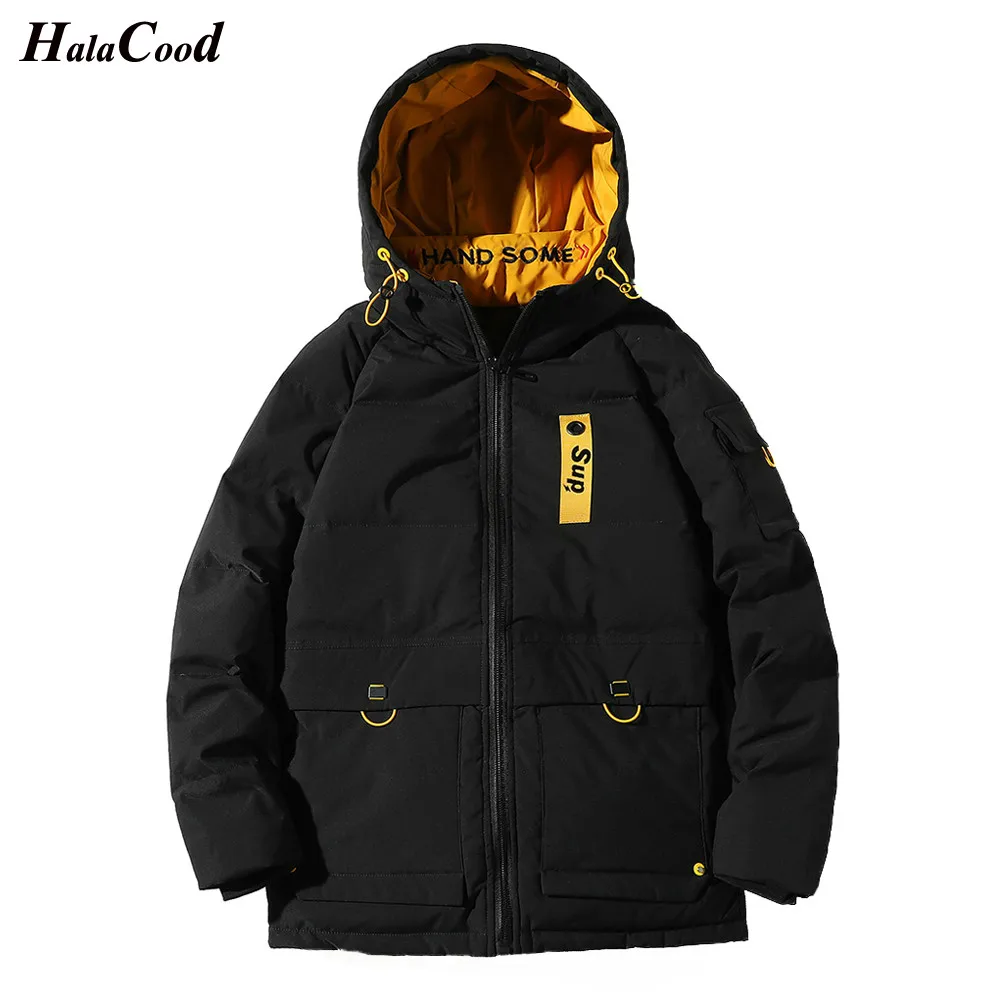 

HALACOOD High Quality Plus Size Winter Jacket Men Thicken White Duck Down Coats Hooded Feather Parka Jackets Multi Pockets Parka
