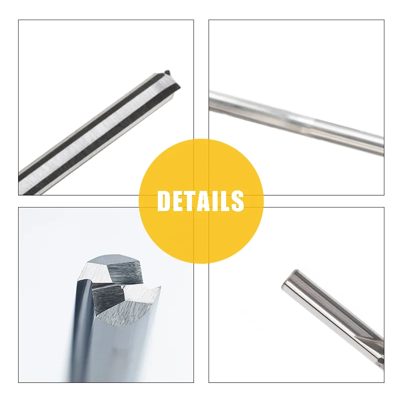 UCHEER 1pc 4mm 6mm Two Flutes Straight router bits for wood CNC Straight Engraving Cutters Carbide End mill Tools