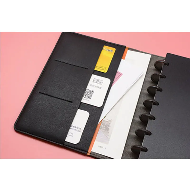 A5 B6 Binding Discs Button Notepad Plastic Loose-leaf Coil Foldable Plastic Disc Buckle Colorful Binder Ring Snap Planner Book