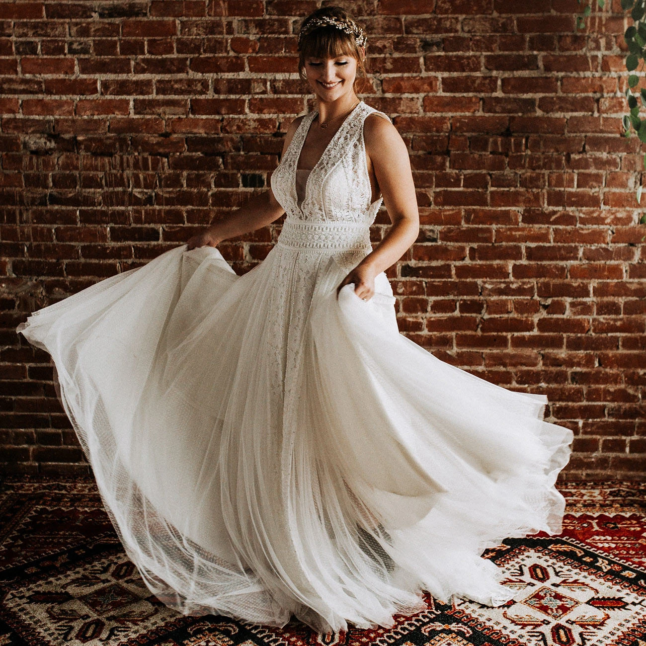 Vestido de novia romántico de encaje punteado de tul, vestido de novia de playa hecho a medida con cuello Halter, fotografía, Espalda descubierta, espalda cruzada, vestido de boda rústico