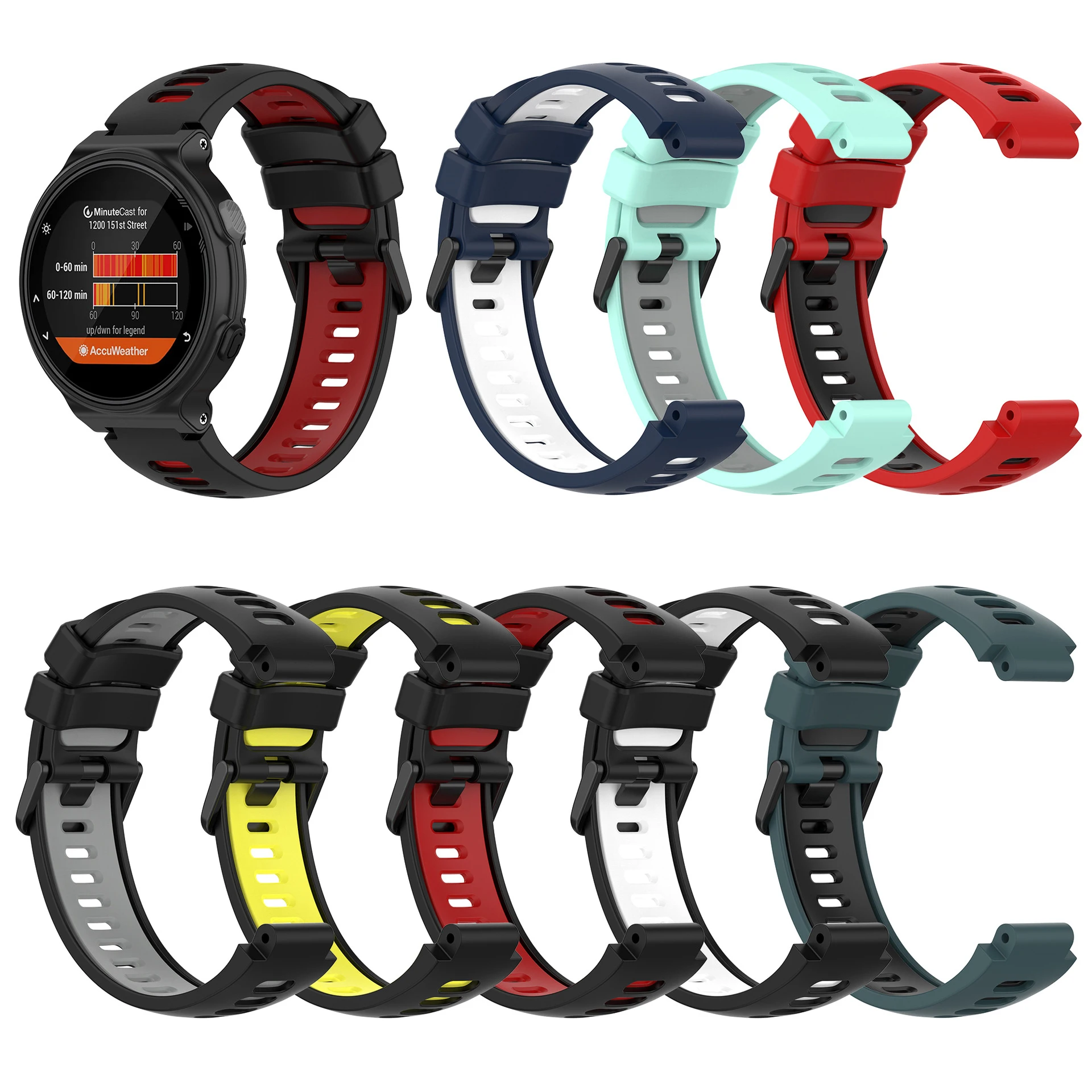 Sports Silicone Band For Garmin Forerunner 235 Watch Strap 220 230 630 620 735XT/Approach S20 S5 S6 Bracelet Wristband Watchband