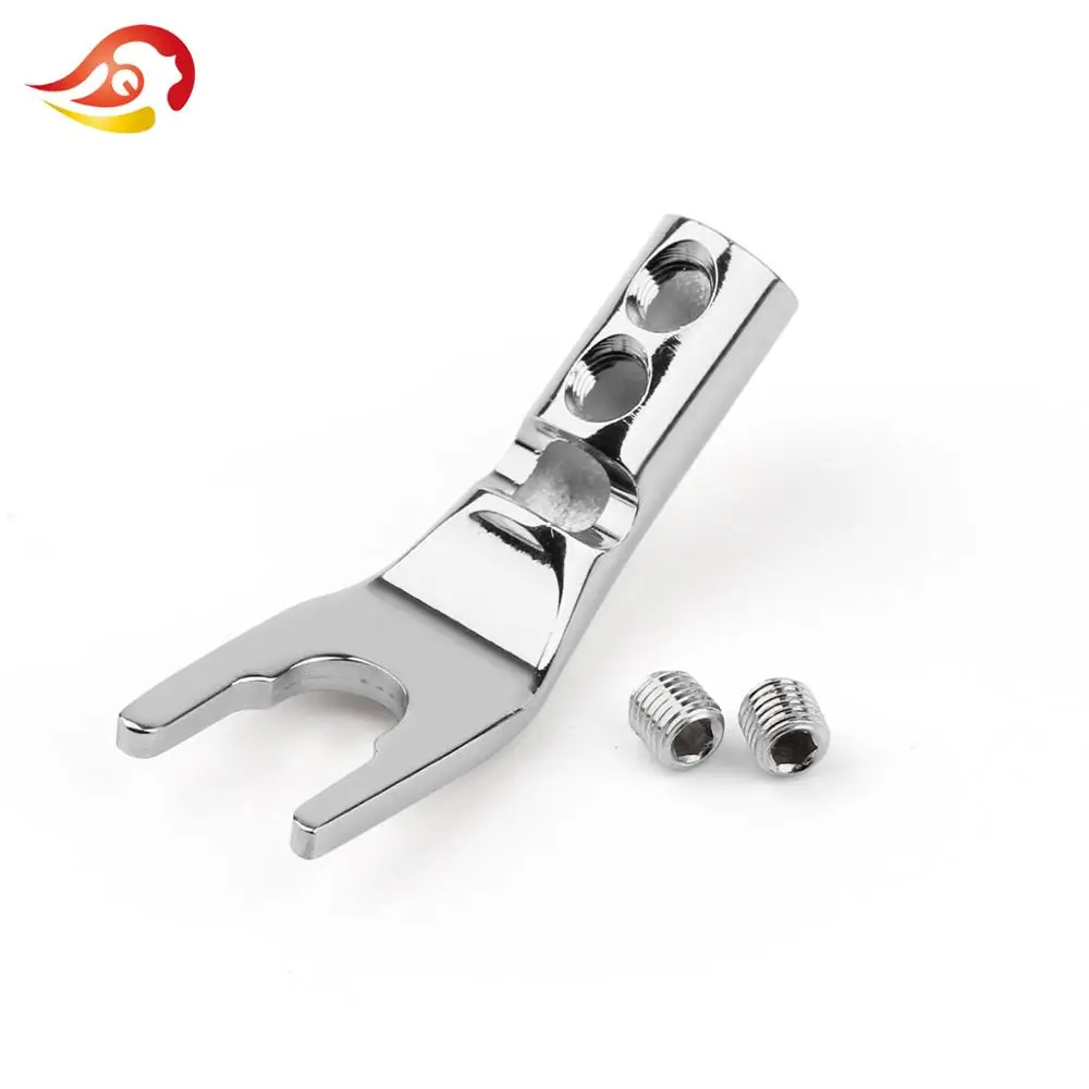 QYFANG Banana Plug Solder Wire Connector U/Y Gold/Rhodium Plated Copper Spade Speaker Audio Jack Screw Fork HiFi Connector Plugs