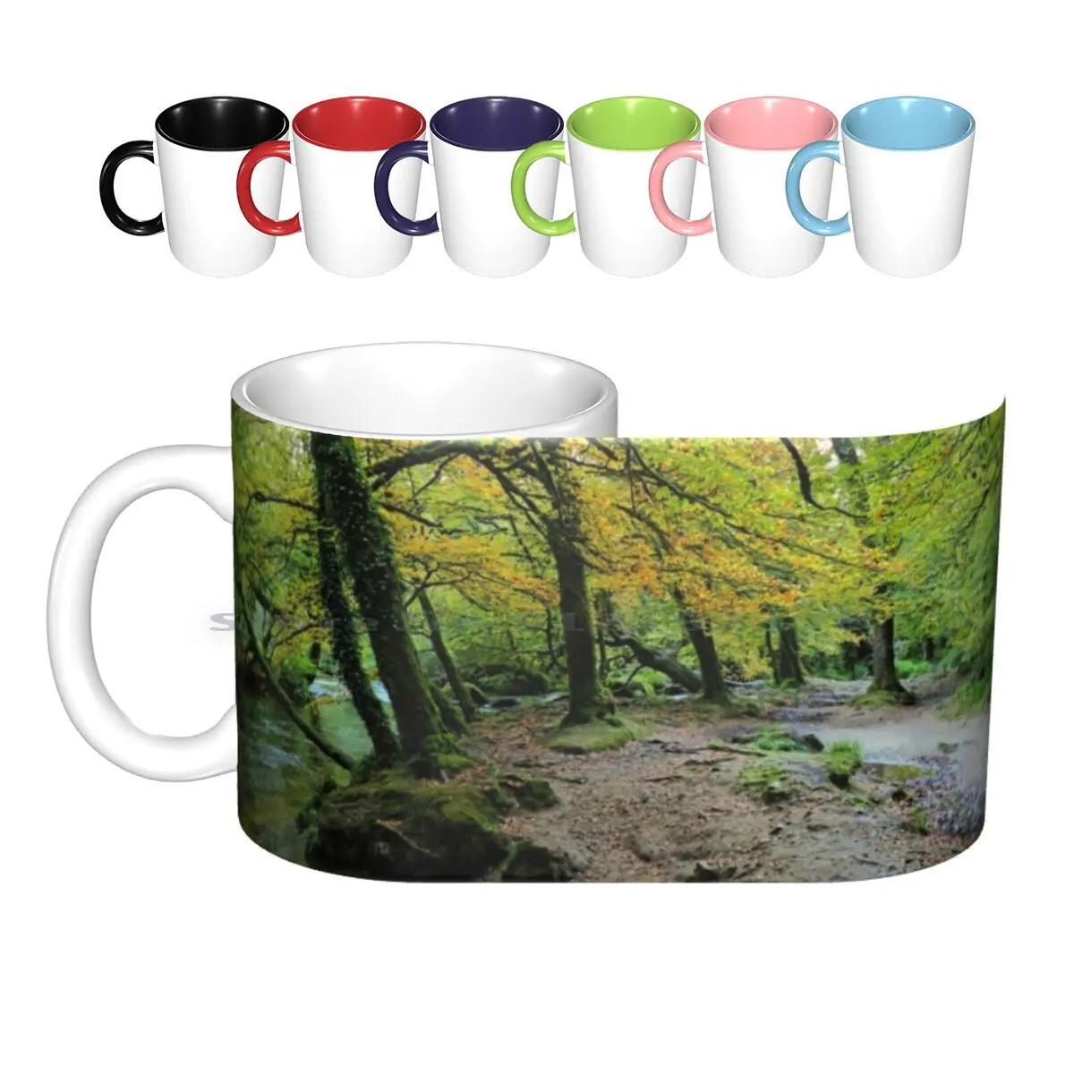 Autumn Golitha Falls Walk Ceramic Mugs Coffee Cups Milk Tea Mug Golitha Falls Autumn Autumn Walk River Walk Forest Walk