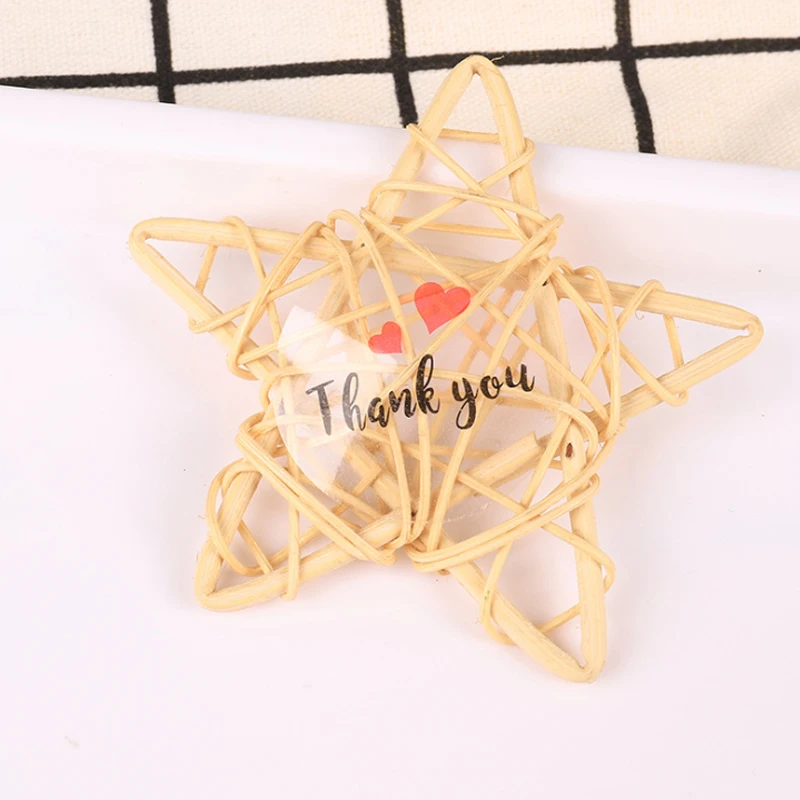 100pcs/lot THANK YOU Round Transparent with Red Heart sealing label Adhesive Kraft Seal Sticker for Baking Gift Stickers