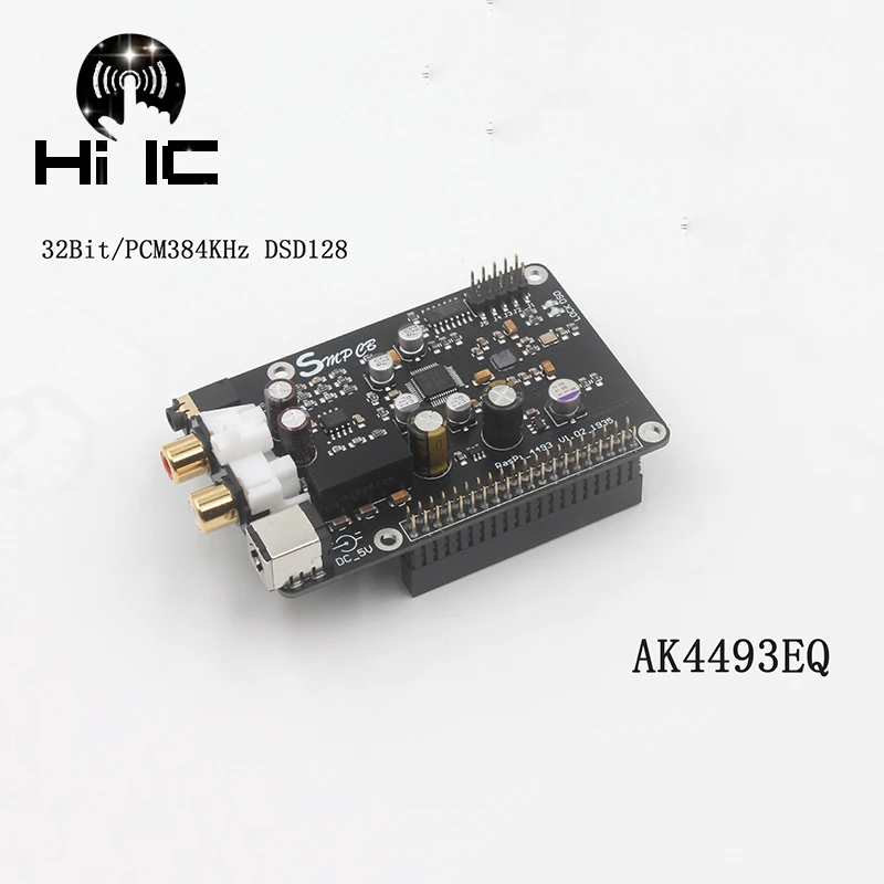 R93 AK4493 I2S 32BIT/384KHZ DSD128  Decoder DAC HiFi Audio Digital Player Network Player Board For Raspberry Pi