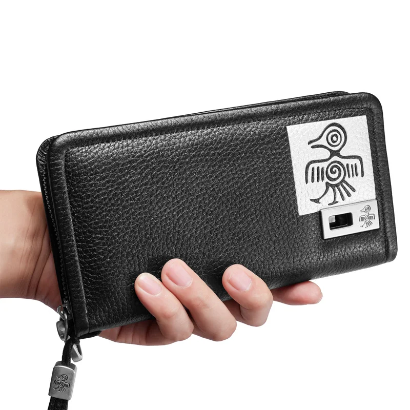 Orabird Long Women Wallet 100% Real Genuine Leather Money Bag Day Clutch Bags Card Holders Standard Fashion Ladies Phone Purses