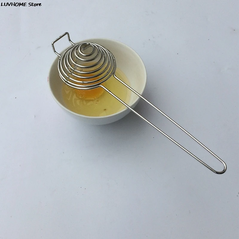 Stainless Steel Egg White Separator Spiral Egg White Separator Egg Yolk Remover Divider Long Handle Kitchen Tool