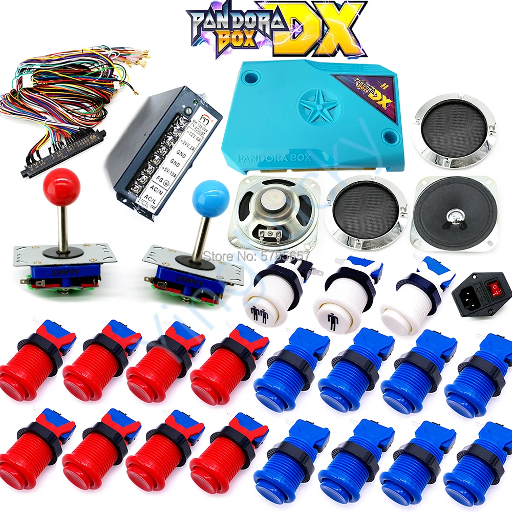 

Pandora Box DX Arcade Machine Cabinet Bundle Kit, American Button, Happy Joystick, 8 Way Joysticks, SANWA Joystick Jamma