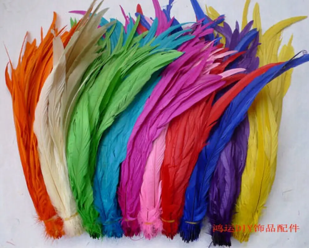 10Pcs/lot Natural Rooster Tail Feathers 35-40CM 14-16\