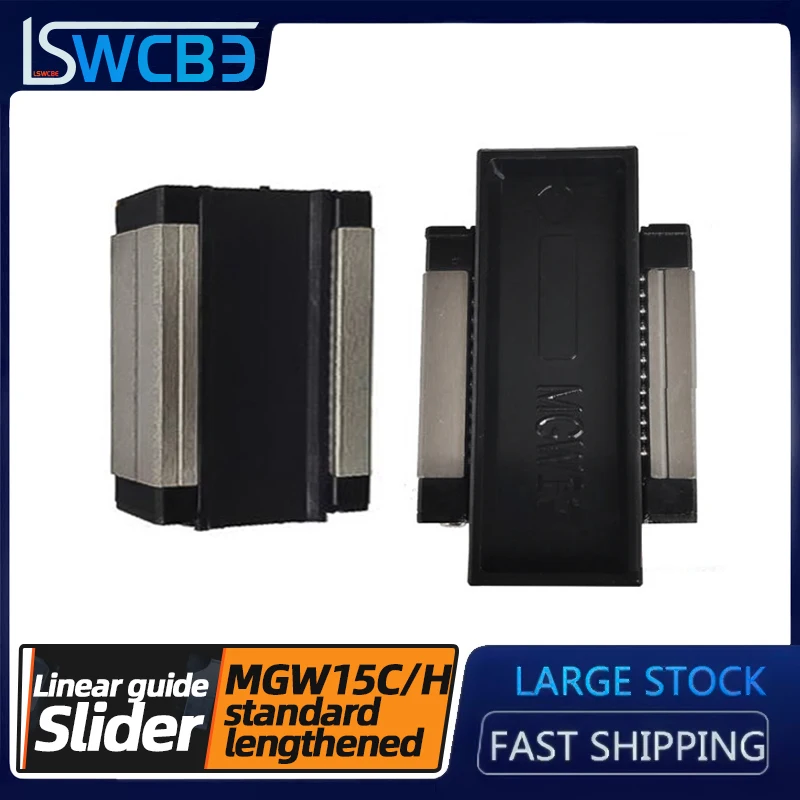 

Миниатюрная линейная направляющая Стандартный квадратный слайдер Скользящий подшипник линейной направляющей MGW15C/MGW15H Ползунок, широкий тип из нержавеющей стали