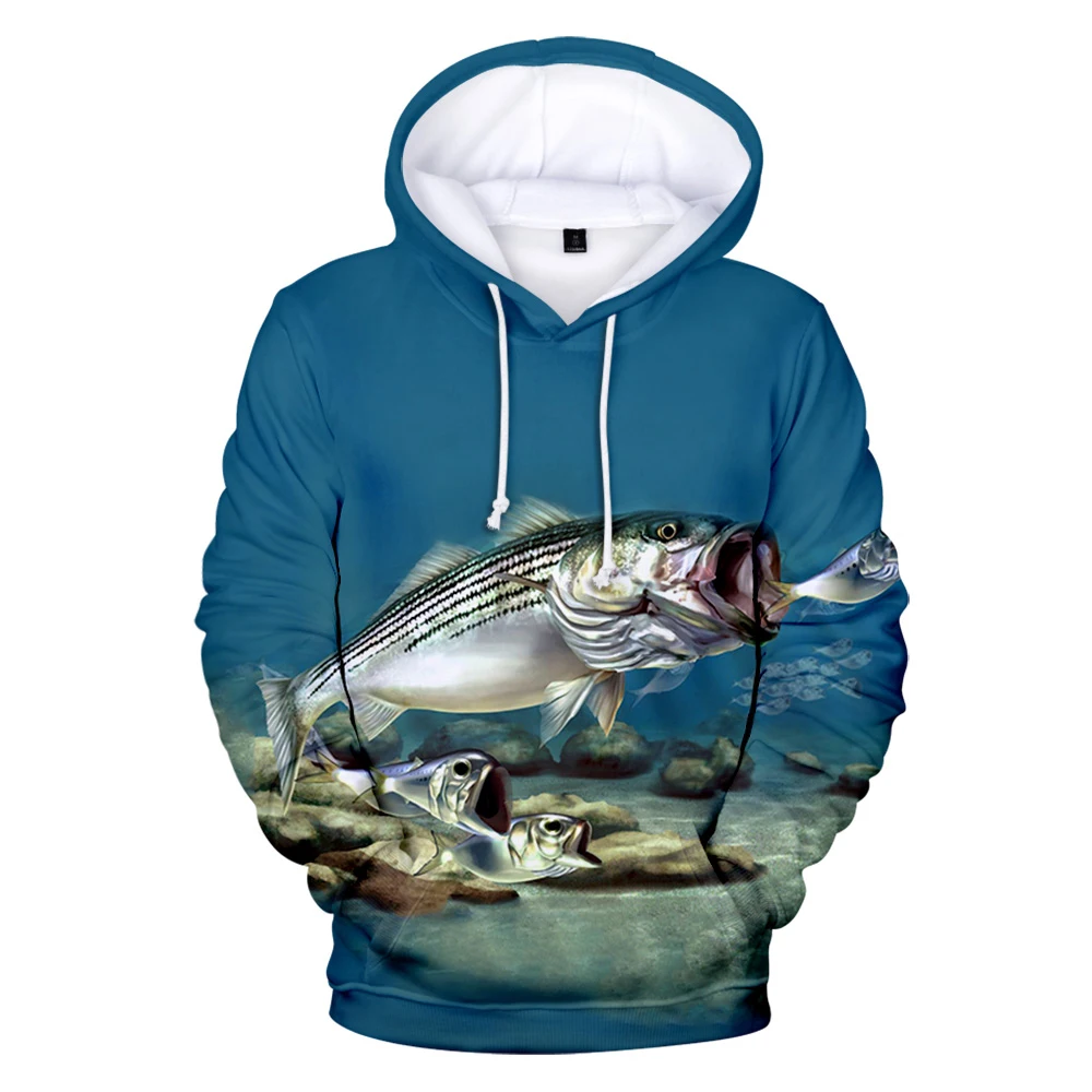 Sudaderas con capucha para hombre y mujer, ropa con estampado de peces en 3D Popular, Tops informales para niño y niña, primavera y otoño, 2021