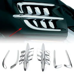 1Pair Motorcycle Fairing Premier Shark Gills Set Chrome ABS For Honda Goldwing Gold Wing GL1800 GL 1800 2001-2011