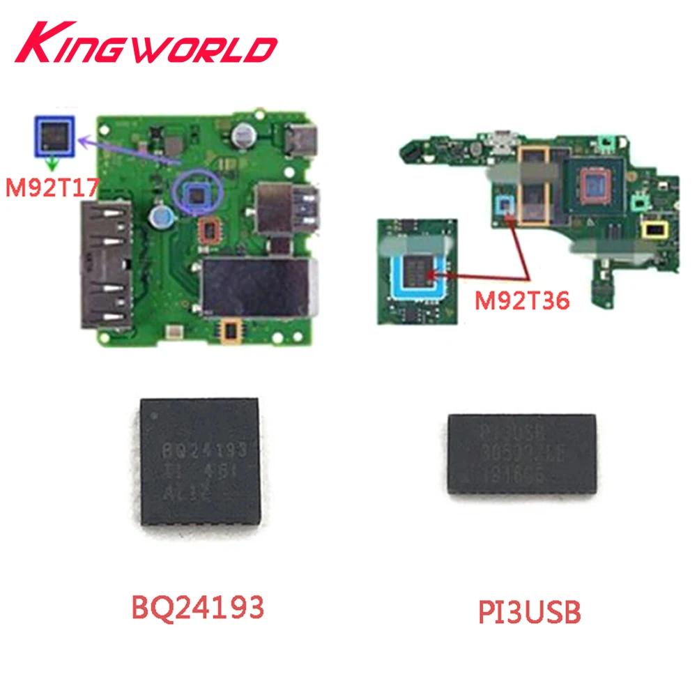 

10pcs IC Chip Motherboard Lmage Power Charging Control Battery Management for Switch NS Console M92T36 M92T17 PI3USB BQ24193