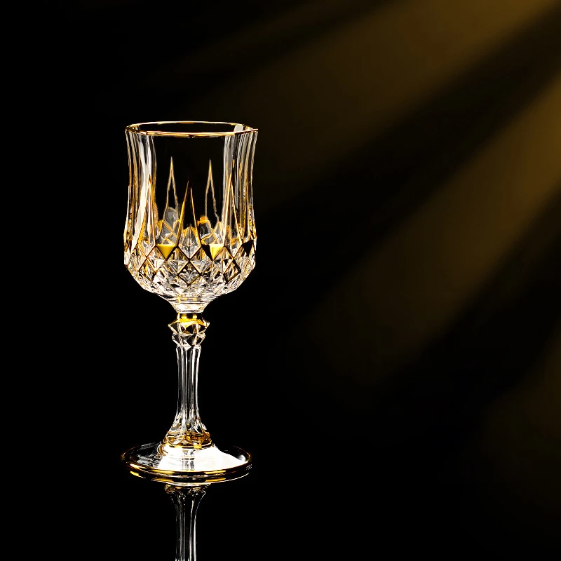 Imagem -04 - Taça de Vinho Dourada de Luxo Vinho Champanhe Estilo Europeu Requintado Doméstico Bar Cristal Uísque Copos Soprados à Mão