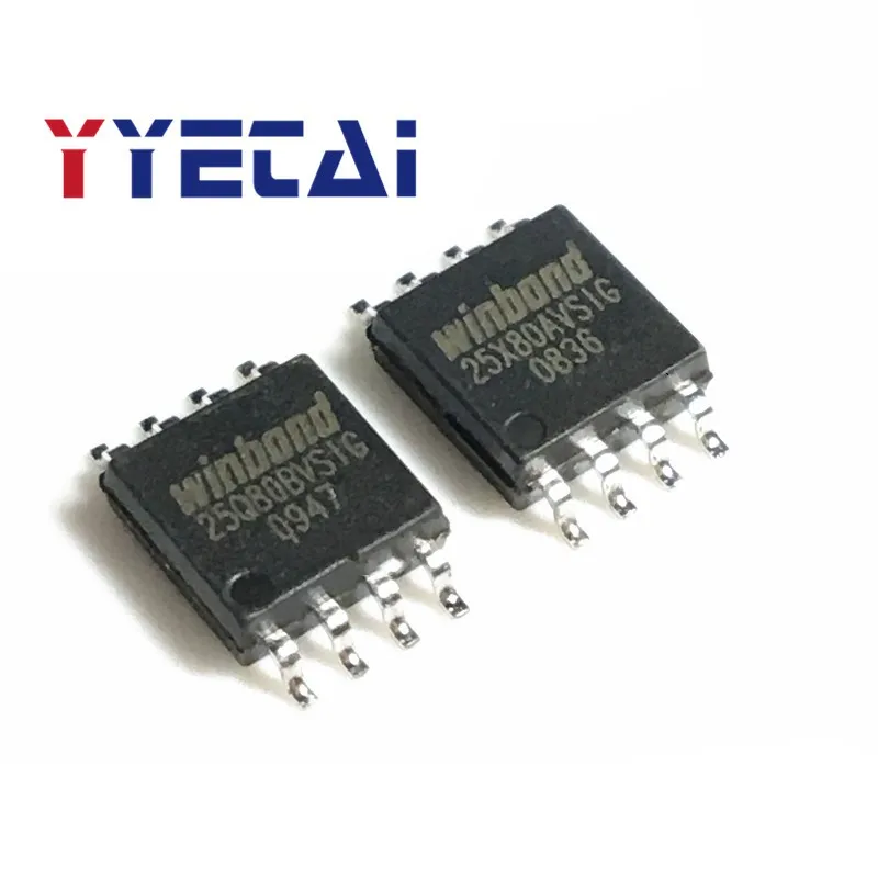 TAI 10PCS Disassemble and measure W25Q80 W25Q80BVSIG W25X80 SPI FLASH 8MBit 1MB flash memo