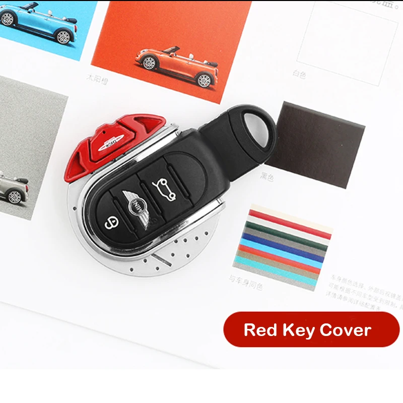 JCW Brake Disc Style Shape Key Fob Case Shell with Keychain Ring Belt For MINI Cooper 3rd Gen F55 F56 F57,2nd Gen F60 Countryman