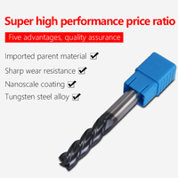 1PCS Milling Cutter Cnc End Mill fresa cnc Cutting HRC50 4 Flute Alloy Carbide Processing Milling Tools For Steel Iron Metal