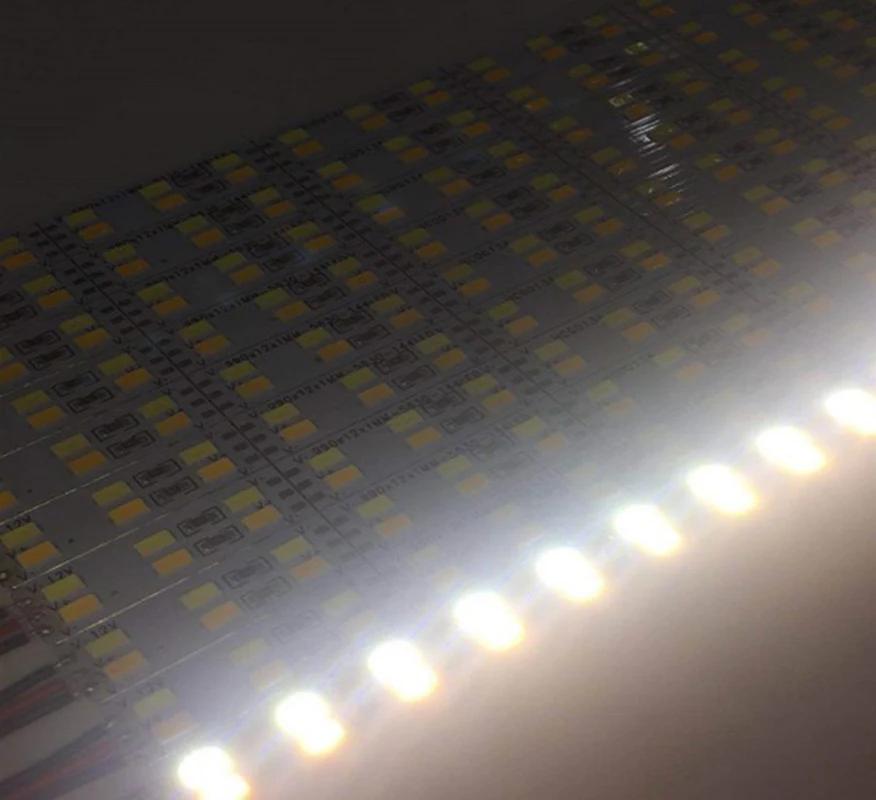 100 szt. 5630 dwurzędowa 0.5 m (5730) twarda sztywna listwa drążek Led LED DC12V 24v sztywna listwa led czerwony zielony niebieski podwójny