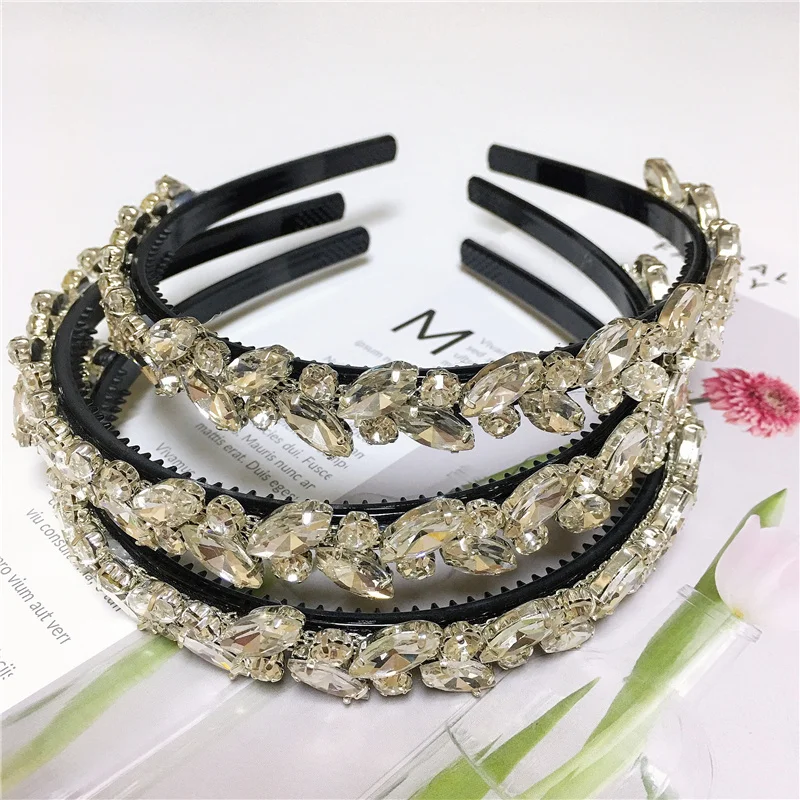 

Crystal Rhinestone Headbands Elastic Hair Hoops Hairband Sparkle Headbands For Women Bling Headband For Girls Party Wholesale