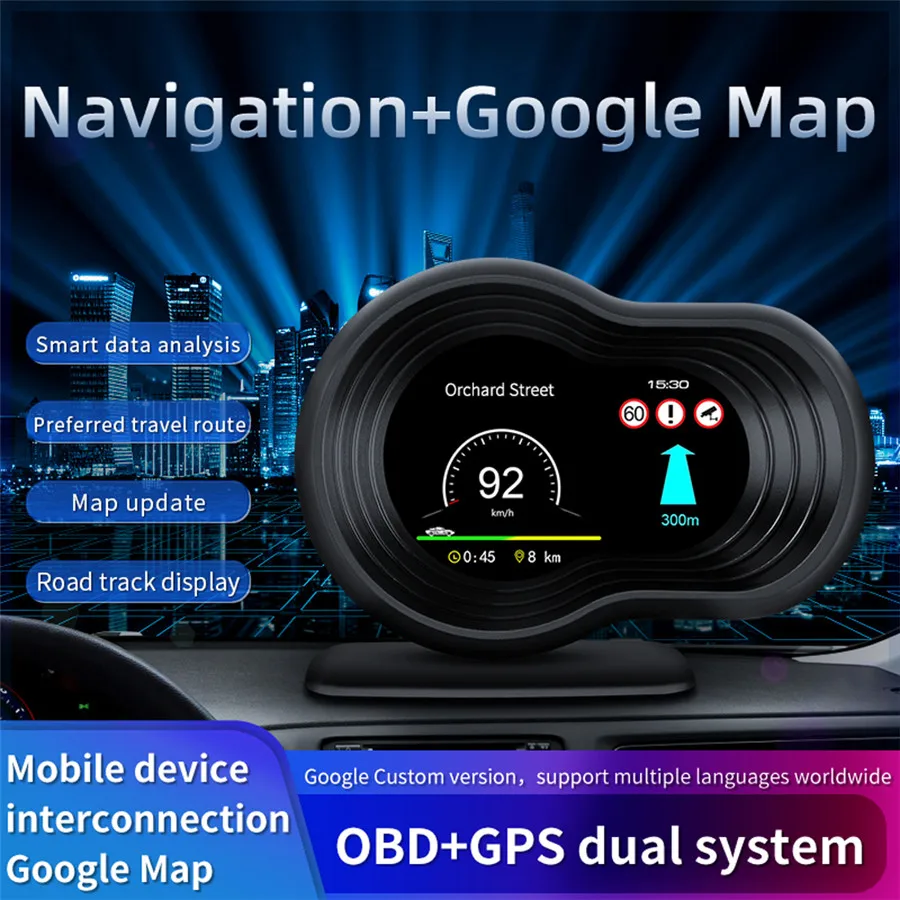 Car ECU Computer OBD2 Speedometer Voltage Fuel Consumption RPM Gauge Turb test