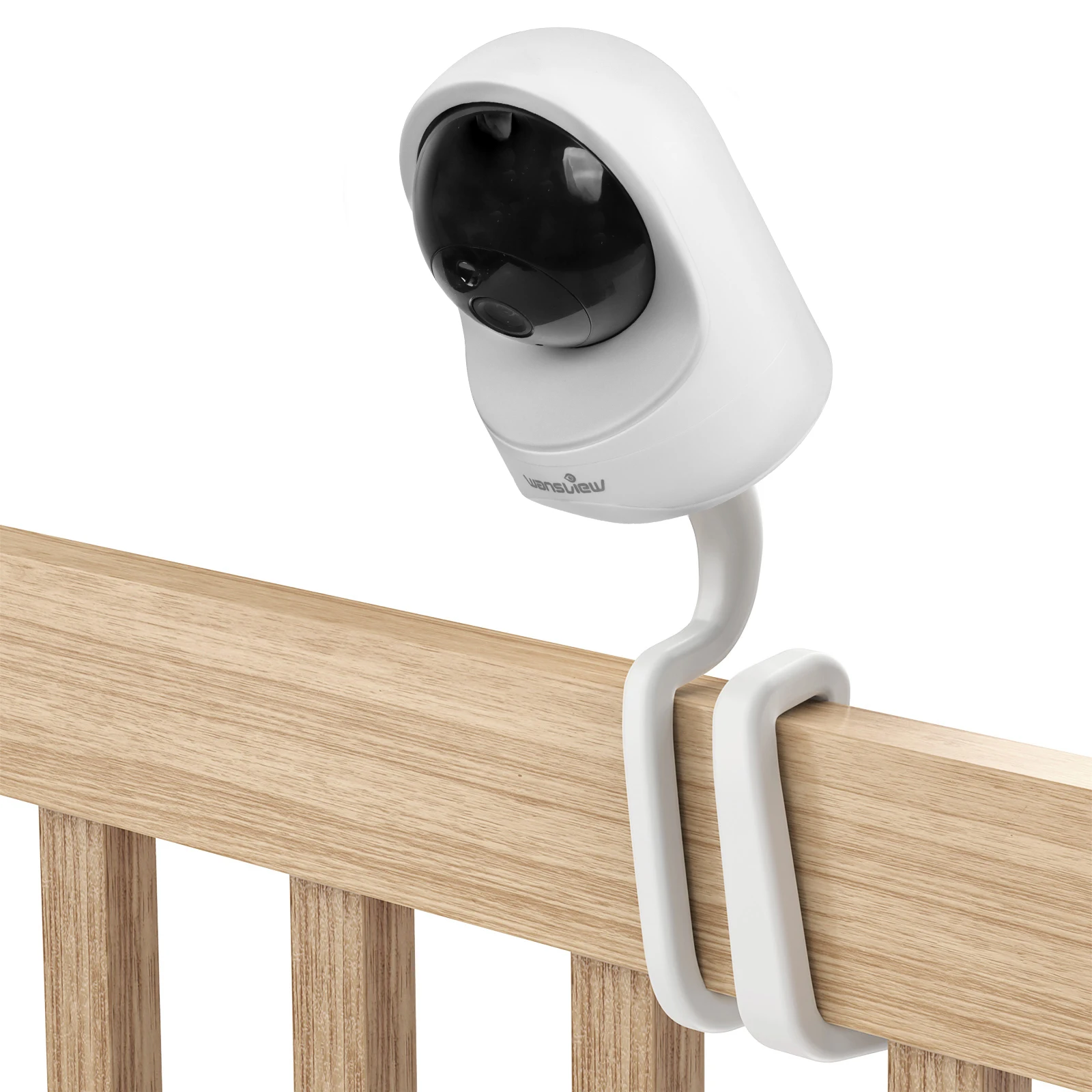 Flexible Twist Mount Bracket for Wansview Q5 Q6 Video Baby Monitor Camera,Attaches to Crib Cot Shelves or Furniture