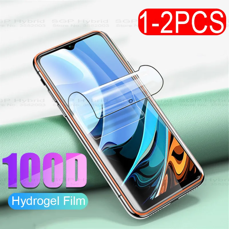 Hydrogel Film For Redmi 9t Screen Protector 1-2Pcs full cover film On Redmi 9 t t9 redme redmi9t Soft Protection Film Not Glass