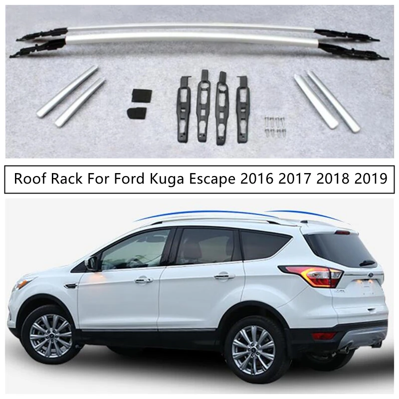 

Roof Rack For Ford Kuga Escape 2016 2017 2018 2019 Luggage Racks Carrier Bars top Bar Rail Boxes High Quality Aluminum Alloy