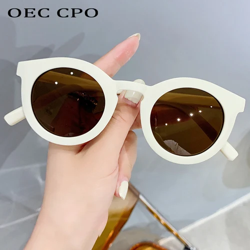 Imagen 2 del producto OEC CPO-gafas de sol redondas Vintage para mujer, lentes de sol elegantes a la moda, Punk, oculo de sol, UV400, 2022