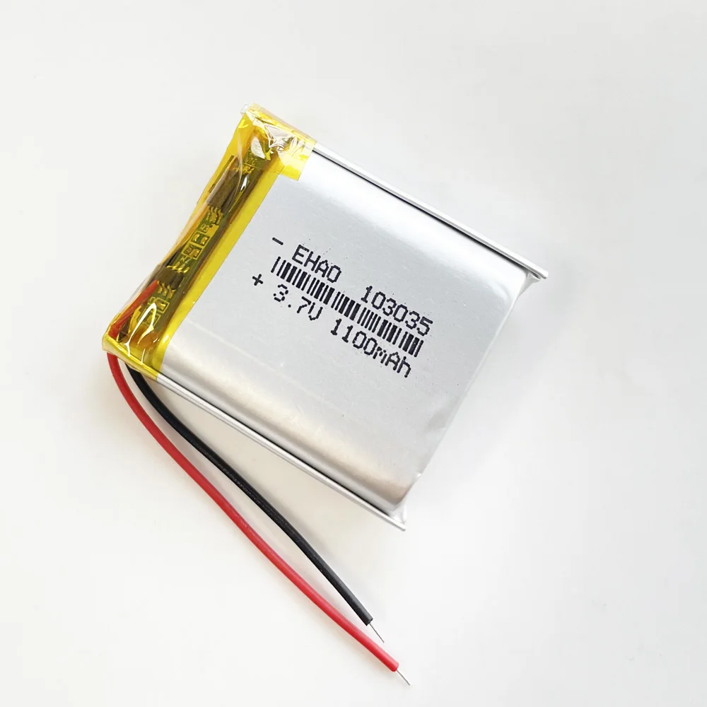 3.7V 1100mAh Lipo akumulator litowo-polimerowy 103035 dla telefon komórkowy GPS inteligentny zegarek z kamerą DVD Bluetooth rejestrator
