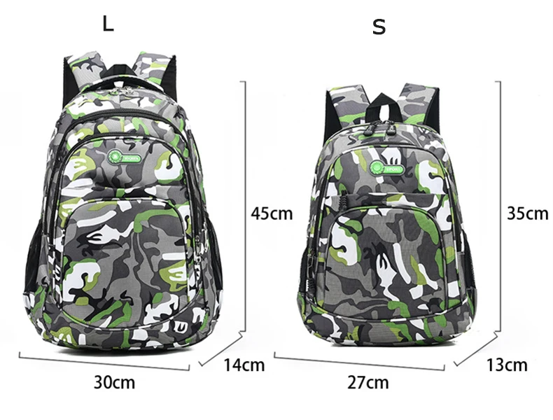 Camuflagem dos homens mochilas de viagem crianças saco de escola legal menino militar sacos de escola para adolescentes meninos meninas escola mochila sac