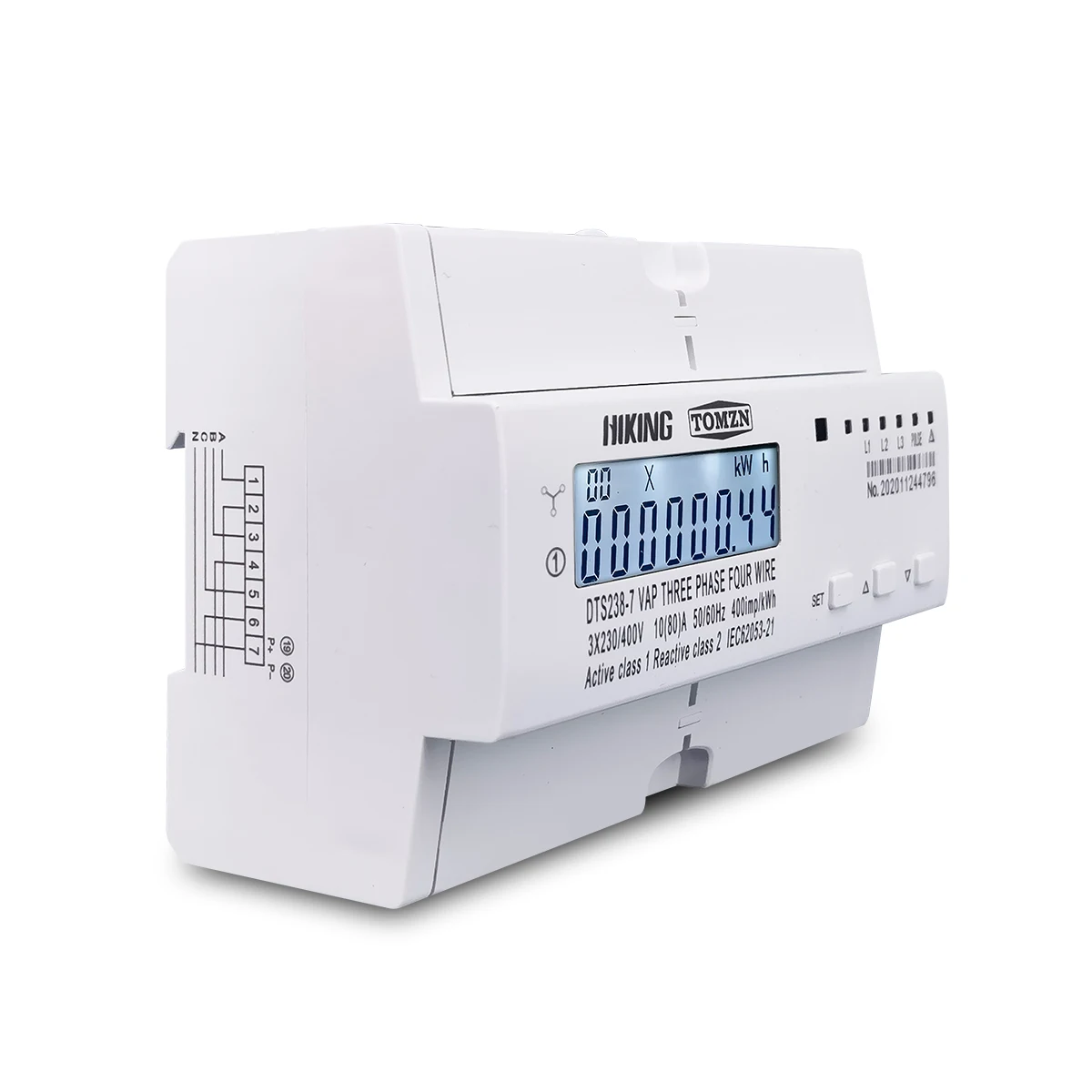 Three Phase 380V 80A Din rail energy meter with Over Under Voltage current limit protection Monitor Relays Protector