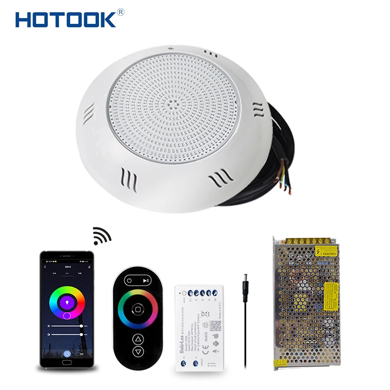 HOTOOK-Kit de luces subacuáticas Para Piscina, lámpara de pared con Wifi, luz LED Para Piscina, RGB, 2,4G, rellena de resina, controlada por aplicación