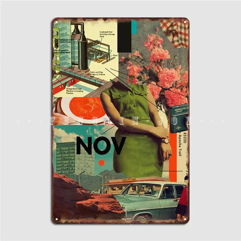 

November Metal Plaque Poster Party Funny Painting Décor Club Party Tin Sign Posters