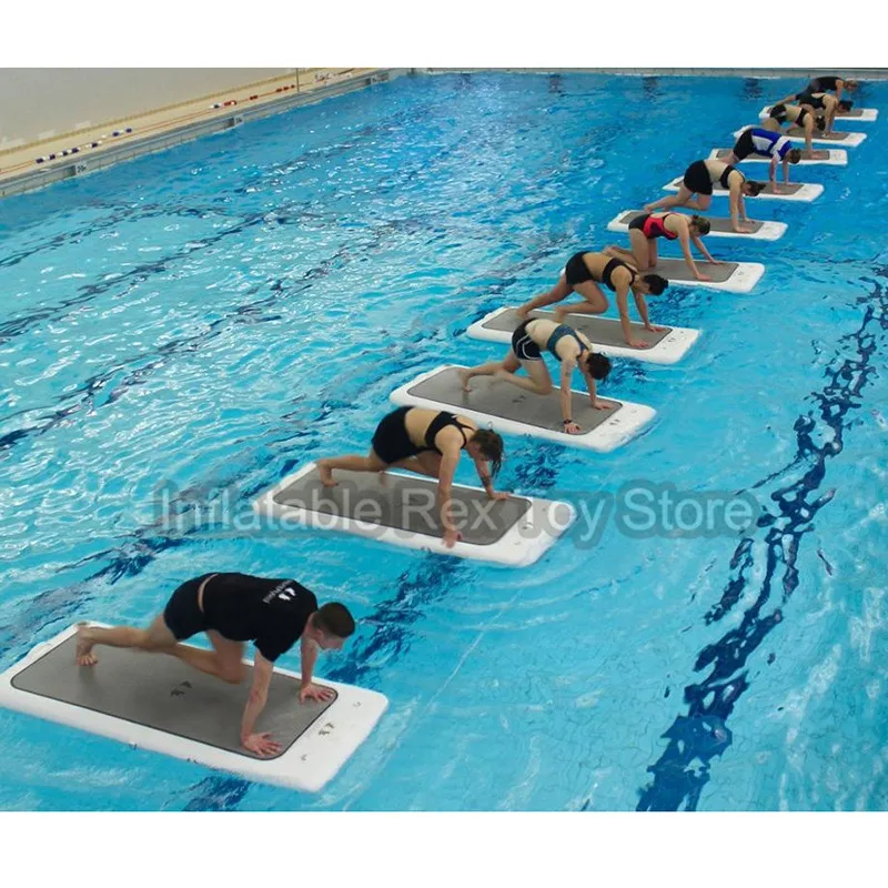 

Portable Water Gym Mat With Pump 2*0.9*0.1m Water Yoga Mat For Gymnastics Drop Stitch Inflatable Airtrack Floor Floating Mat