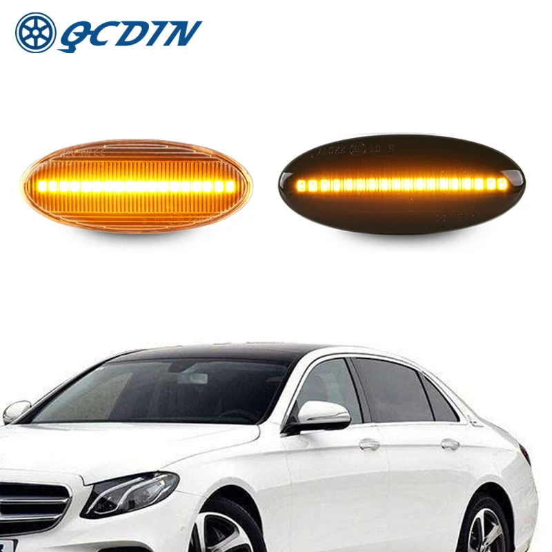 QCDIN 2PCS Turn Signal Light LED Side Marker Light Blinker For Mercedes-Benz Smart Forfour W453 2014 Turn Signal Side Light