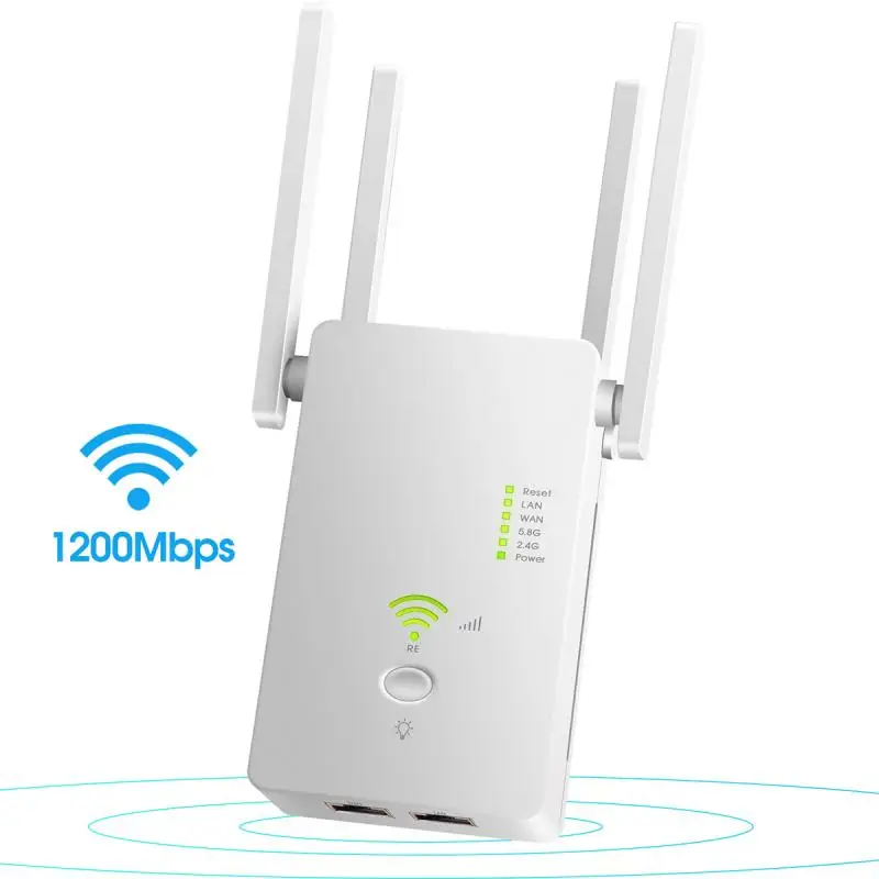 WiFi Range Extender Repeater Router AC1200M WiFi Booster Access Point 2.4 GHz 5GHz Dual Band WiFi Extender US EU Plug wiFi Repeater
