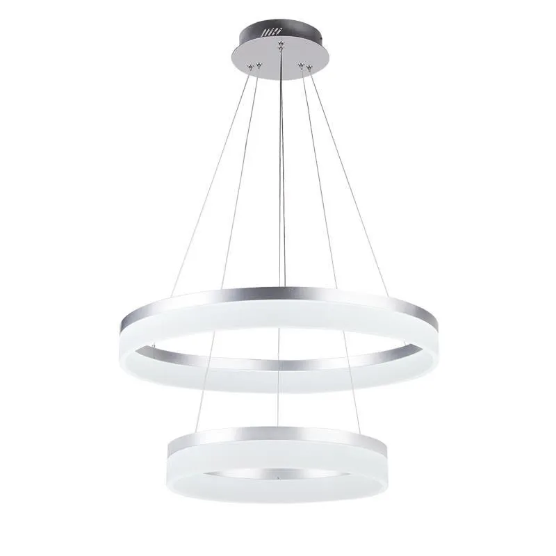 

Modern and simple LED ring circle acrylic living room bedroom dining room chandelier creative personality art lamp