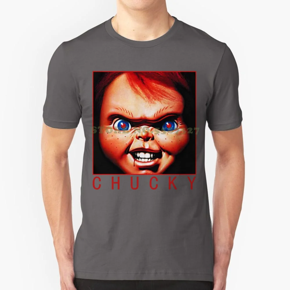 Short Sleeve Child's Play Mens Black Horror Movie Chucky T Shirt